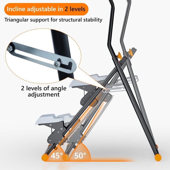 Степер для м'язів та витривалості, регульований, чорний
