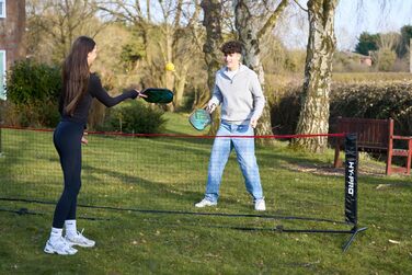 Регульована сітка Hy-Pro для бадмінтону, тенісу, піклболу та волейболу – 1,9 м висота, 3/4 м ширина, легка, з сумкою, для дітей та дорослих