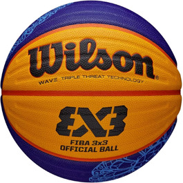 Баскетбольний м’яч Wilson FIBA 3x3 Paris 2024 Replica, розмір 6, жовтий, універсальний