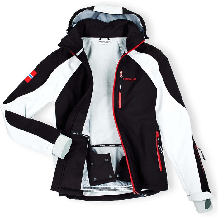 Чоловіча софтшеллова куртка Nebulus Rockshell L чорно-біла