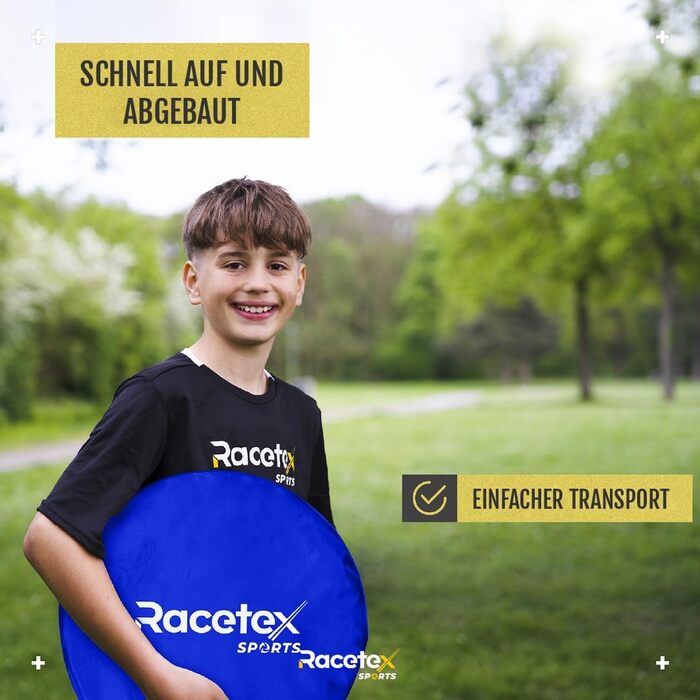 Дитячі футбольні ворота для саду – 2 шт. з посиленими штангами з скловолокна. Комплект включає м'яч, насос, ґрунтові анкери та сумка для транспортування.