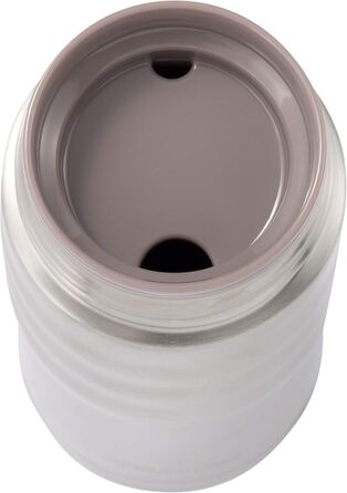 Kyocera TWIST TOP - ізольована пляшка для напоїв з керамічним покриттям, без шкідливих речовин, герметична, легка, стильна, перламутрово-біла, 500 мл