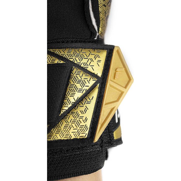 Воротарські рукавички Reusch Attrakt Gold X Evolution Cut з підтримкою пальців, унісекс, розмір 9.5, чорні-золоті-білі
