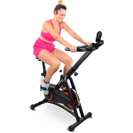 Велотренажер Mobiclinic Fitness Makalu, 10 кг маховик, регульований опір, LCD-дисплей, пульсомір, тримач для пляшки та смартфона, європейський бренд