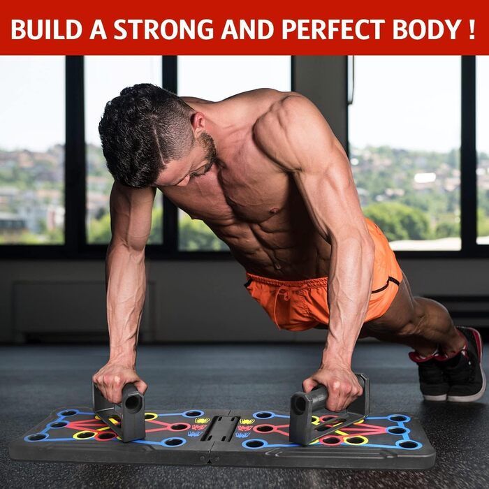 Багатофункціональна дошка для віджимань Push-Up Board, складаний тренажер для комплексного тренування м'язів усього тіла