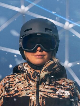 Лижна маска Giro Cruz для сноуборду та гірських лиж, унісекс, з темно-сірою лінзою кобальт та ремінцем Dark Shark Streaker