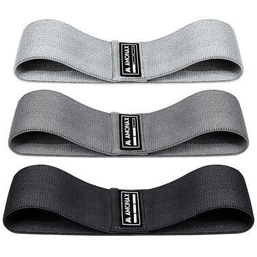 Фітнес-гумки Amonax для жінок, набір еластичних стрічок для тренувань, гумки для присідань, обладнання для схуднення вдома, спортивний інвентар для дому, чорний L