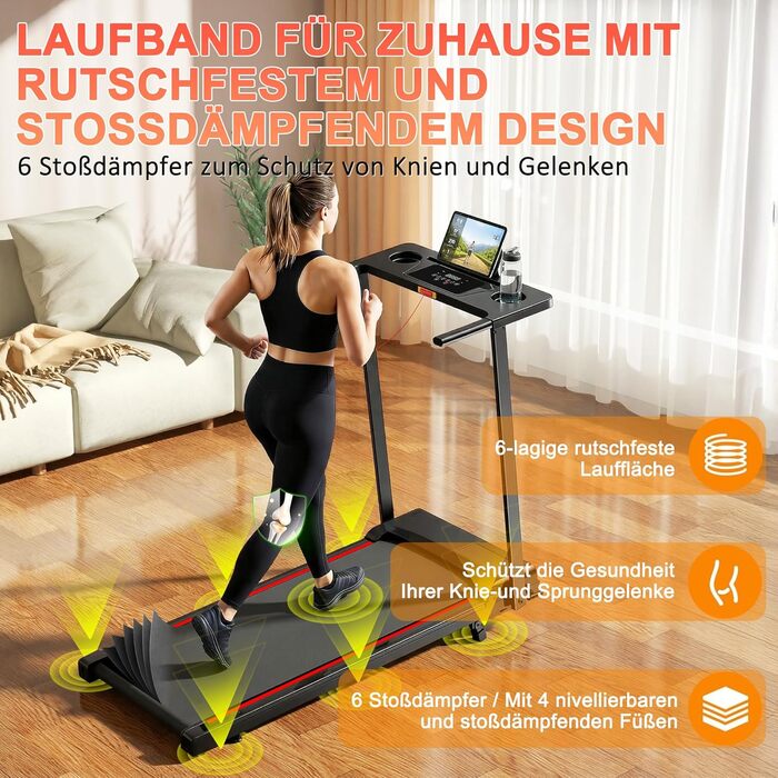 Бігова доріжка Walking Pad для дому та офісу, 1-12 км/год, кут нахилу 9%, 3 к.с., LED-дисплей, амортизація, до 120 кг