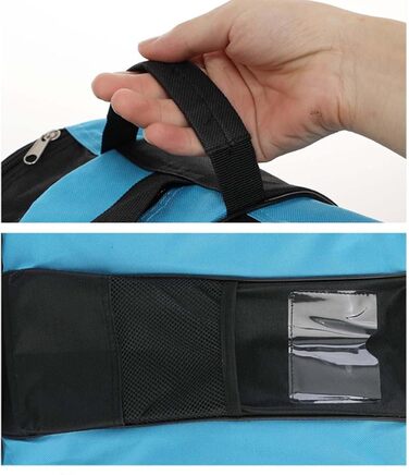 Сумка для ковзанів Baoblaze з регульованим плечовим ременем, дихаюча сумка для зберігання ковзанів, роликів, квадів (блакитна)