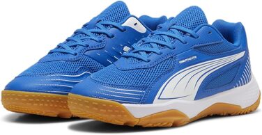 Дитячі унісекс кросівки для залу Puma Solarflash III Jr Indoor Court Shoe, синій/білий, розмір 28 EU