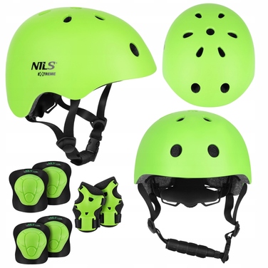 Регульований велосипедний шолом та комплект захисту для роликів, велосипеда та скейта, розмір XS