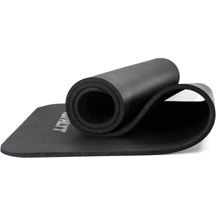 Фітнес килимок Athlyt, чорний, 183 x 60 см, для дому