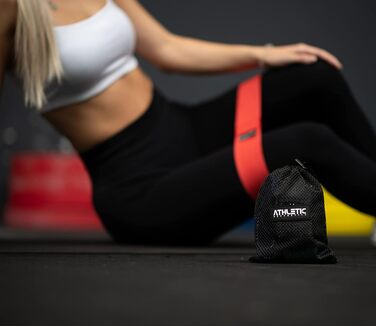 Преміум текстильні фітнес-стрічки ATHLETIC AESTHETICS для тренувань, різнокольорові, набір або окремо, з сумкою та відеокурсом, еспандери для сідниць та спорту
