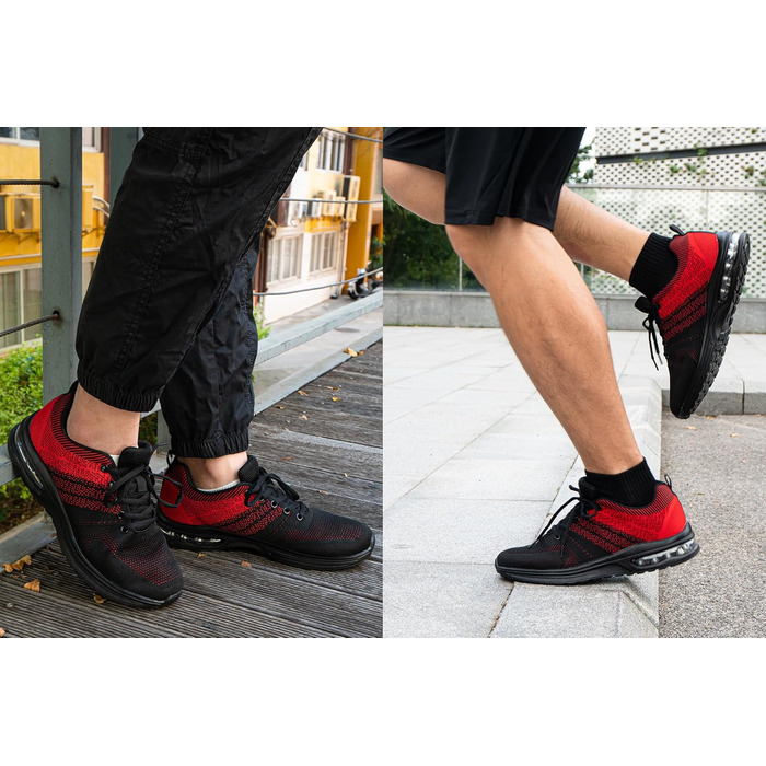 Спортивне взуття Hitmars для чоловіків та жінок з повітряною подушкою, розмір 36-48, колір червоний