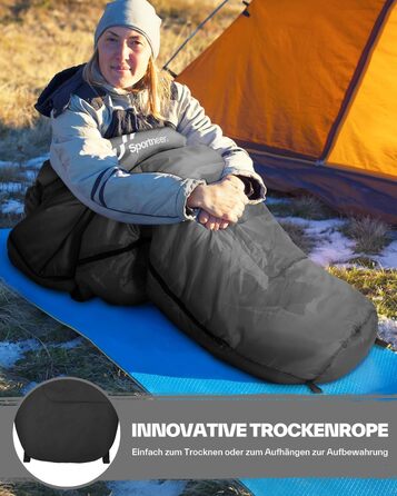 Сплячий мішок Sportneer - ультралегкий, компактний (950г/1500г) - спальний мішок типу 