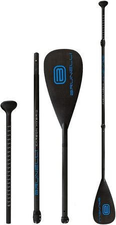 Гібридне весло для каяка та SUP Brunelli Carbon Dual Tech 180-220 см, 3-секційне