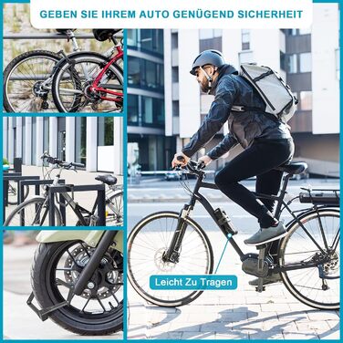 Надійне велозамок Faltschloss 86 см з 3 ключами: захист від крадіжки, міцний, з карбонової сталі, з кріпленням