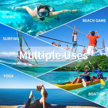 Чоловічі та жіночі аквашузи Sixspace для плавання, серфінгу та йоги. Швидка сушка, дихаючі, чорні (41 EU)