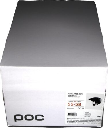 Велошолом POC Tectal Race MIPS для трейл, ендуро і all-mountain, аримідний захист, система MIPS, розмір M (55-58 см), чорний/білий матовий