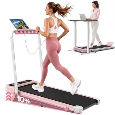 Складана бігова доріжка Cardirun 6-в-1 для дому та офісу з нахилом 10%, двигун 3.0 л.к., швидкість до 10 км/год, до 150 кг, LED-дисплей та підтримка APP