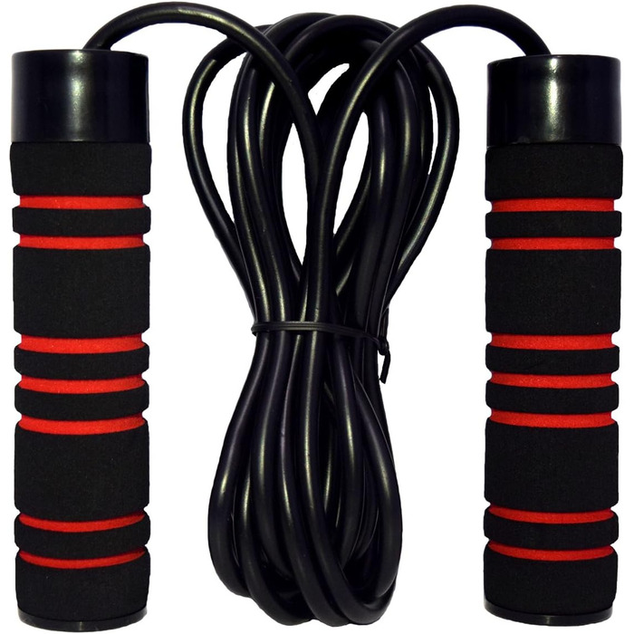 Важкий скакалка (0,5 кг) з ручками з Memory Foam та товстим тросом для швидкості, для фітнесу вдома, кардіо, боксу, MMA, кросфіту, витривалості, стрибків