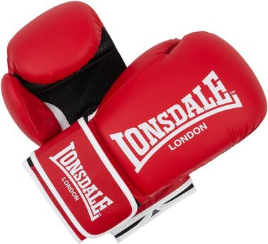 Боксерські рукавички Lonsdale Ashdon 14oz червоно-білі, унісекс, для дорослих