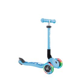 Самокат трьохколісний GLOBBER Junior Fantasy Lights, 120/80 мм, ABEC 5, складаний, LED-колеса, блакитний