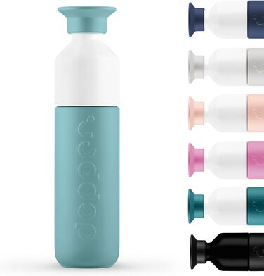 Термос Dopper Bottlenose Blue 350 мл, двостінний, із нержавіючої сталі, герметичний, зберігає холод до 24 годин і тепло до 9 годин, для води, чаю, кави