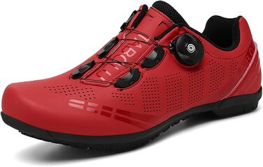 Велосипедні шкарпетки для чоловіків та жінок: шосейні та MTB, з гумовою підошвою, дихаючі кросівки, нековзкі, без фіксації, для гірського велосипеда, розміри 36-47 EU, білі (37 EU, червоні)