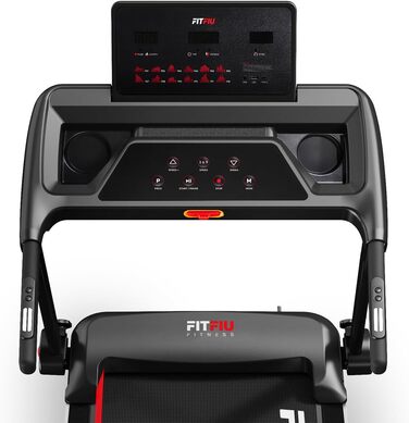 Складана бігова доріжка FITFIU Fitness 4 в 1 з нахилом 9%, швидкістю до 14 км/год, підтримкою APP, датчиком пульсу та тримачем для планшета, компактна Walking Pad MC-160