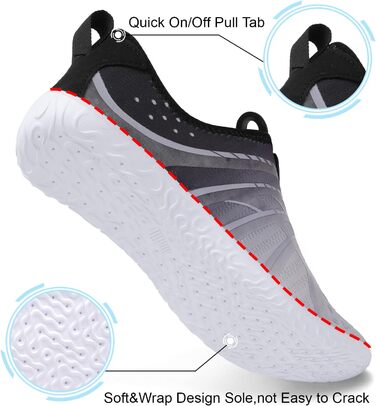 Водні шкарпетки Spesoul для жінок та чоловіків: дихаючі, швидковисихаючі, м'які, для хаду, піших прогулянок, плавання, пляжу, серфінгу, йоги, спорту (38.5/40.5 EU, Al Jiao Blgrey)