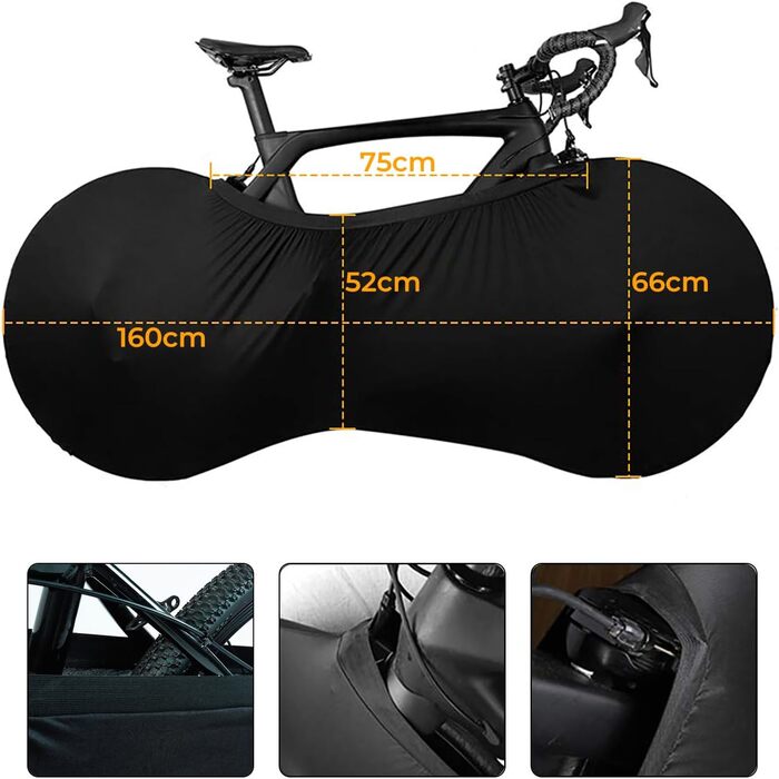 Чохли для велосипедів Barlone Schwarz (2 шт.) - захист від пилу та бруду, чорний | для дому та зберігання