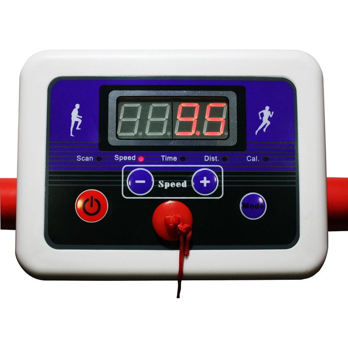 Біговий тренажер ECO-DE з LCD-дисплеєм, 1-10 км/год, 500 Вт, магнітна система безпеки, складаний, білий