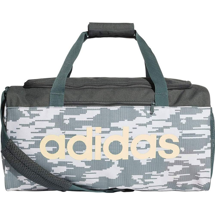 Сумка-дуфл adidas LIN CORE DUF SG, біла/оливкова/жовта