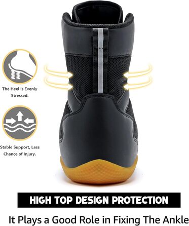 Чоловічі шкарпетки-взуття ASHION для хайкінгу та трейлраннінгу, зимові, водонепроникні, чорно-червоні (42.5 EU)