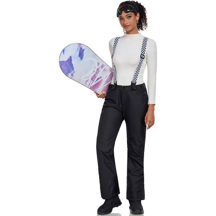 Комплект зимового одягу HOTIAN Daen: водонепроникний, вітронепроникний, для катання на лижах, сноуборді та туризму (XS, 3white+black)