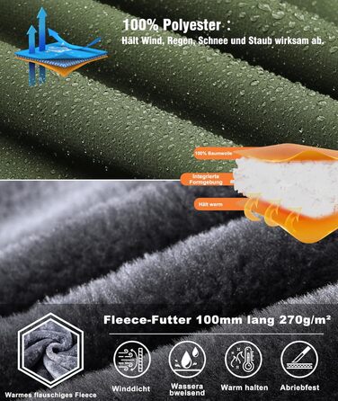 Зимова куртка для чоловіків: тепла, водонепроникна, для катання на сноуборді та активного відпочинку на природі. Зелена (армійний зелений), розмір M