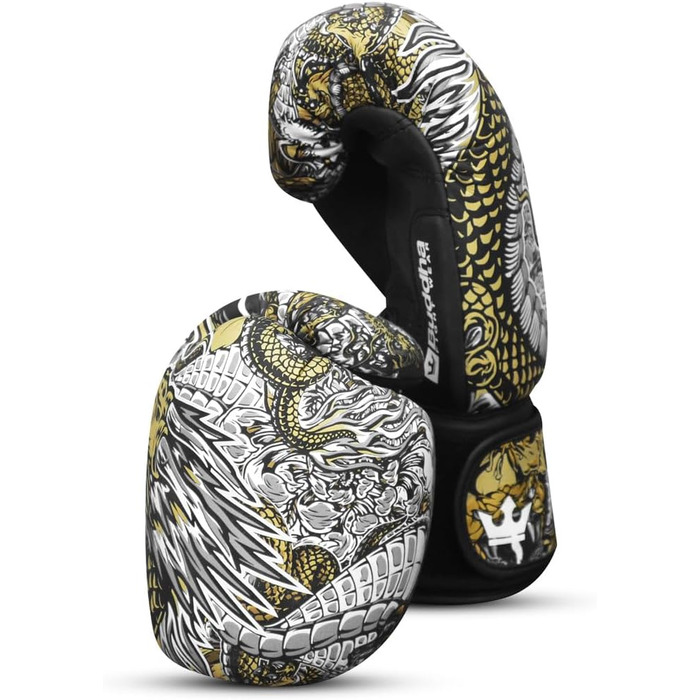Боксерські рукавички BUDDHA FIGHT WEAR Dragon для тренувань і спарингів у Муай Тай, кікбоксингу, фітнесі, чоловічі та жіночі, різні кольори, 300-360 г