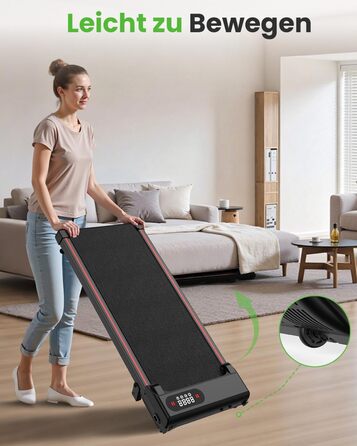 Бігова доріжка Walking Pad для дому з нахилом, електрична, під стіл - Walkpad, червоно-чорна