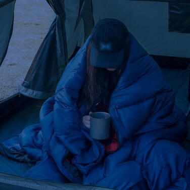 Спальний мішок Redcamp Baumwoll-Flanell для кемпінгу, 3-сезонний, теплий та комфортний, для дорослих. Вага наповнювача: 2/3/1.8 кг (Marineblau), 2.0 кг (Rot).