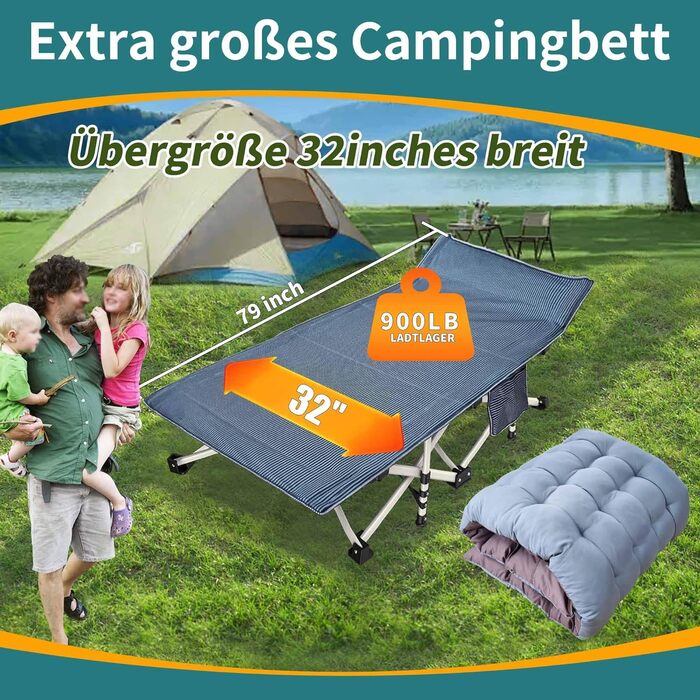 Набір туристичних ліжок з матрацом (2 шт., сірий) – розкладні ліжка для відпочинку, кемпінгу, відпочинку на природі та вдома. Максимальне навантаження 200 кг.