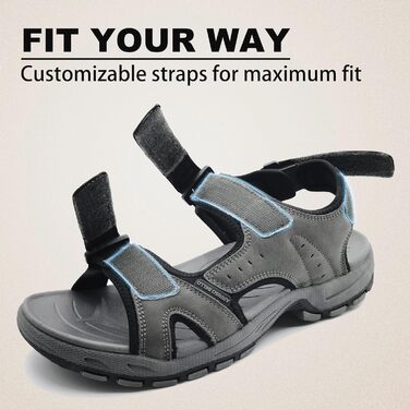 Чоловічі сандалі ARRIGO BELLO для трекінгу та відпочинку, сірі, розмір 43 EU