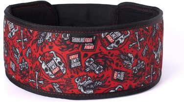 Пояс для важкої атлетики TRAINLIKEFIGHT Fireskull XL – для функціональних тренувань, фітнесу, кросфіту, підтримка попереку, високі навантаження