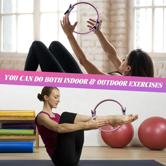 Набір для пілатесу Essential Kit: комплект для дому з кільцем, стрічками, м'ячем та шкарпетками (рожевий)