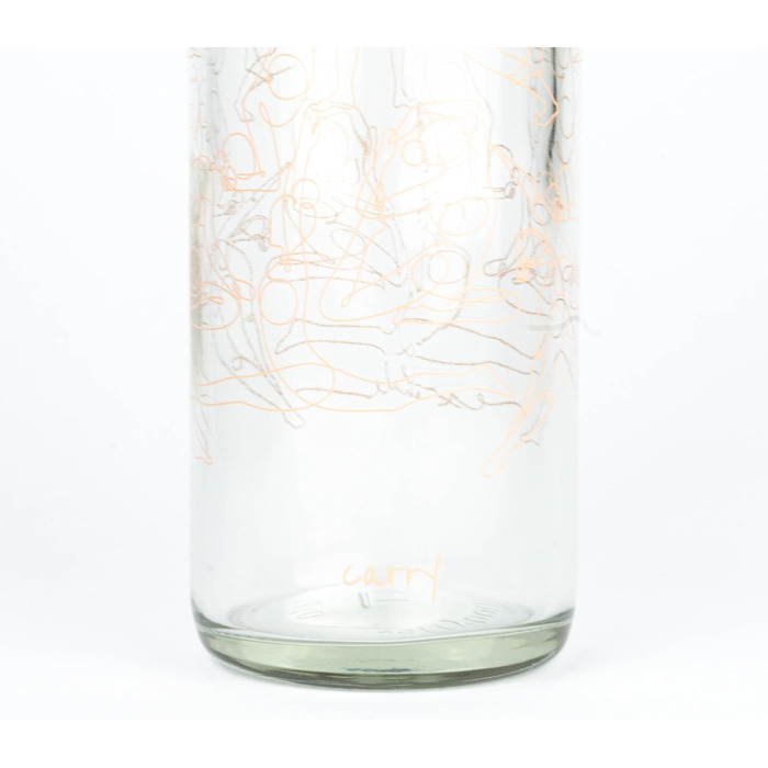 Скляна пляшка для води Carrybottles 0,7 л Inhale & Exhale, спортивна, BPA-free, герметична, для газованої води, виробництво Німеччина