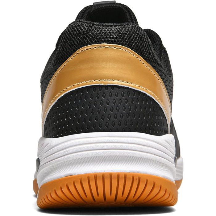 Чоловічі тенісні кросівки HaloTeam: мода, зчеплення, легкість, дихання. Ідеальні для бадмінтону, сквошу, волейболу. Розміри 38-45. Колір: чорний, золотий. Модель 5803