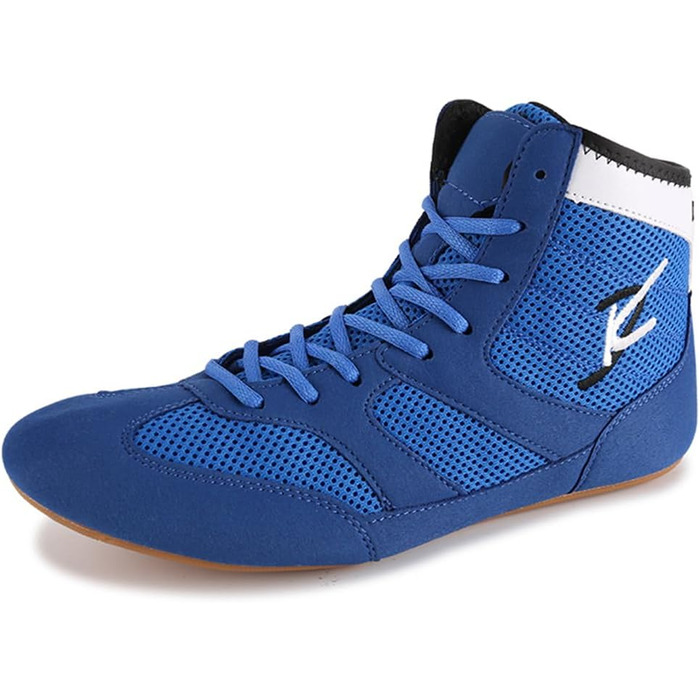 Взуття для боротьби, боксерські туфлі, гумова підошва, чоловічі та жіночі, дитячі, розмір 41 EU, блакитні