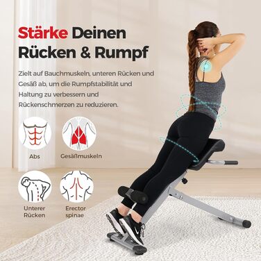 Романська лава Sunny Health & Fitness для тренування спини та пресу – регульована, для дому, з функцією гіперекстензії, тренажер для сідниць та пресу