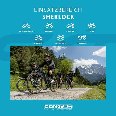 CONTEC велосипедний складаний замок SherLock, міцна сталева конструкція Tredur, 85 см з кріпленням, реверсивний ключ і захист від випадкового випадання, чорний
