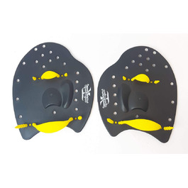 Пальмарі Професійні плавальні палетки з гумкою для тренувань у басейні, чорний/жовтий